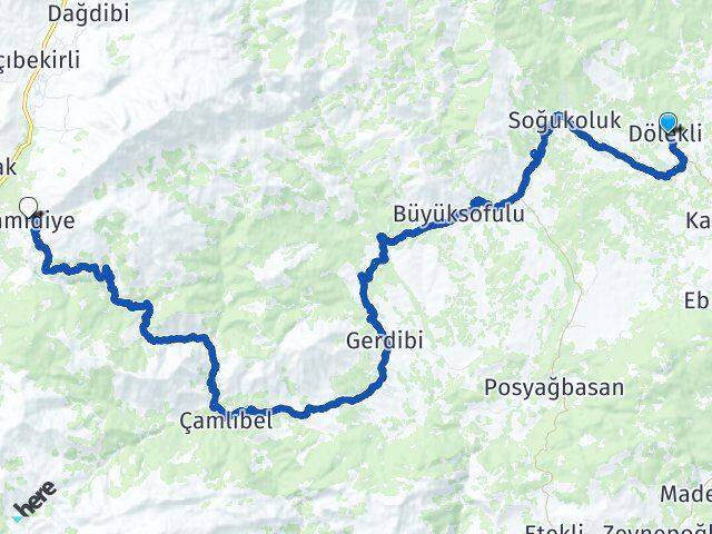 Dölekli Hamidiye Arası Kaç Km - Yol Tarifi
