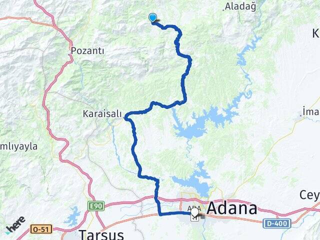 Gerdibi Adana Havalimanı Arası Kaç Km - Yol Tarifi