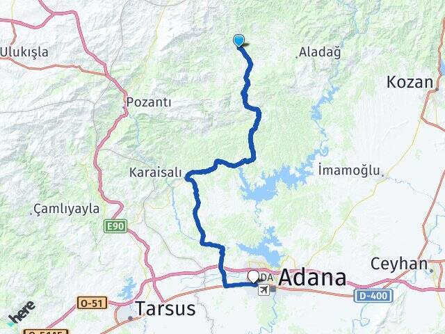Kıcak Adana Otogarı Arası Kaç Km - Yol Tarifi