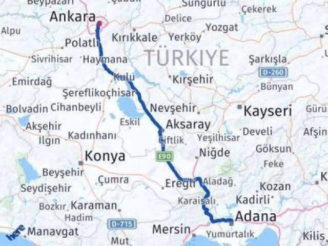 Adana Altındağ Arası Kaç Km - Yol Tarifi