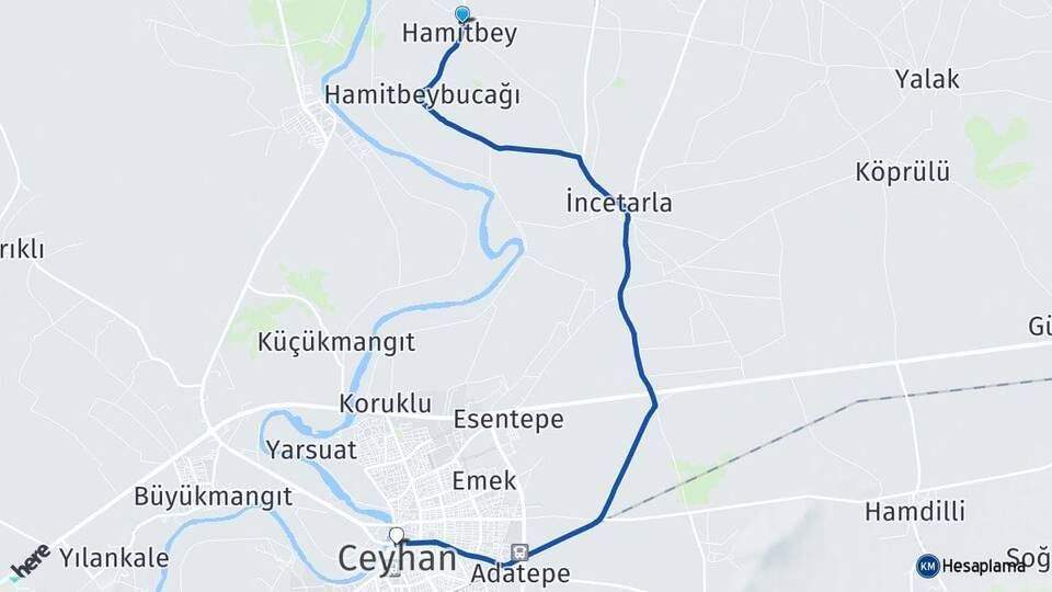 Hamitbey Ceyhan Arası Kaç Km - Yol Tarifi