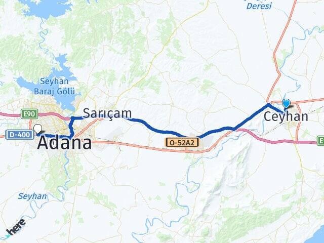 Küçükkırım Adana Otogarı Arası Kaç Km - Yol Tarifi