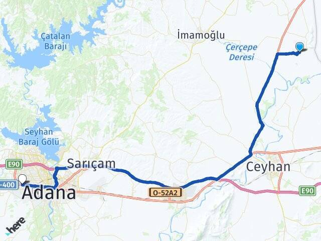 Yeşildam Adana Otogarı Arası Kaç Km - Yol Tarifi
