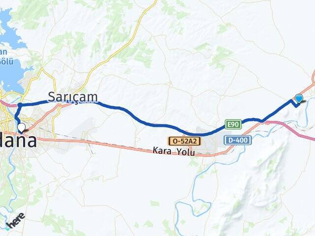 Yılankale Yüreğir Otogarı Arası Kaç Km - Yol Tarifi