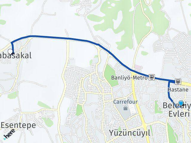 Belediye Evleri Kabasakal Arası Kaç Km - Yol Tarifi