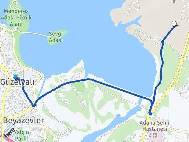 Güzelyalı Çukurova Üniversitesi Arası Kaç Km - Yol Tarifi