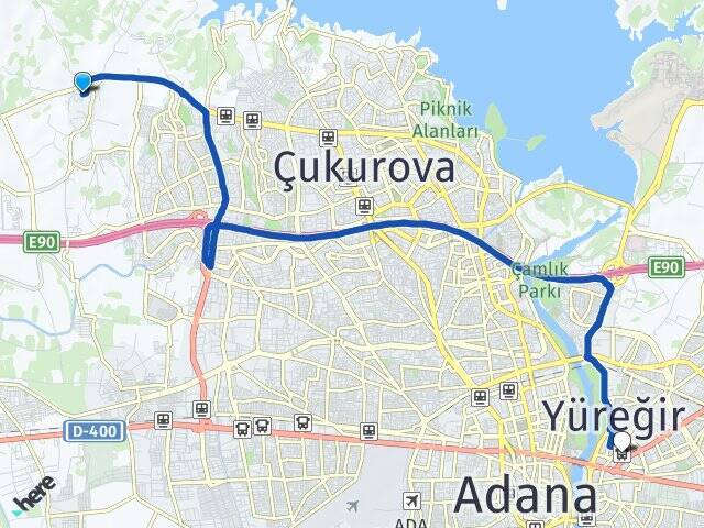 Kabasakal Yüreğir Otogarı Arası Kaç Km - Yol Tarifi
