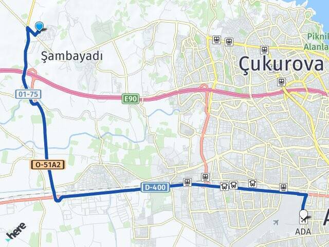 Karahan Adana Havalimanı Arası Kaç Km - Yol Tarifi