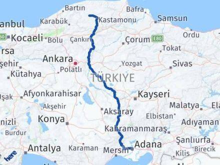 Adana Daday Kastamonu Arası Kaç Km - Yol Haritası