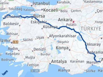 Adana Eceabat Çanakkale Arası Kaç Km - Yol Haritası
