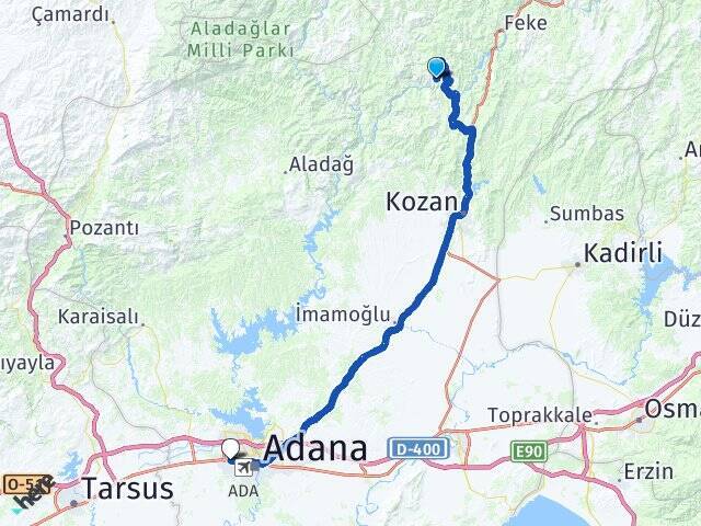 Konakkuran Adana Otogarı Arası Kaç Km - Yol Tarifi