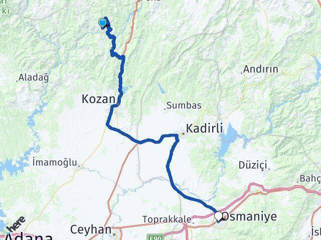 Konakkuran Osmaniye Arası Kaç Km - Yol Tarifi
