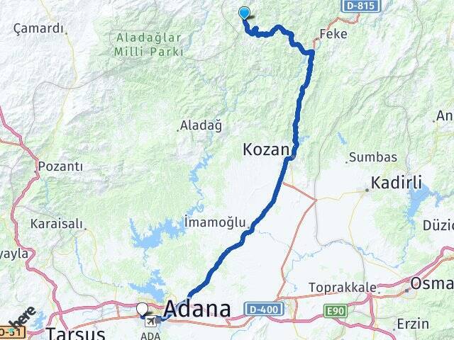 Mansurlu Adana Otogarı Arası Kaç Km - Yol Tarifi