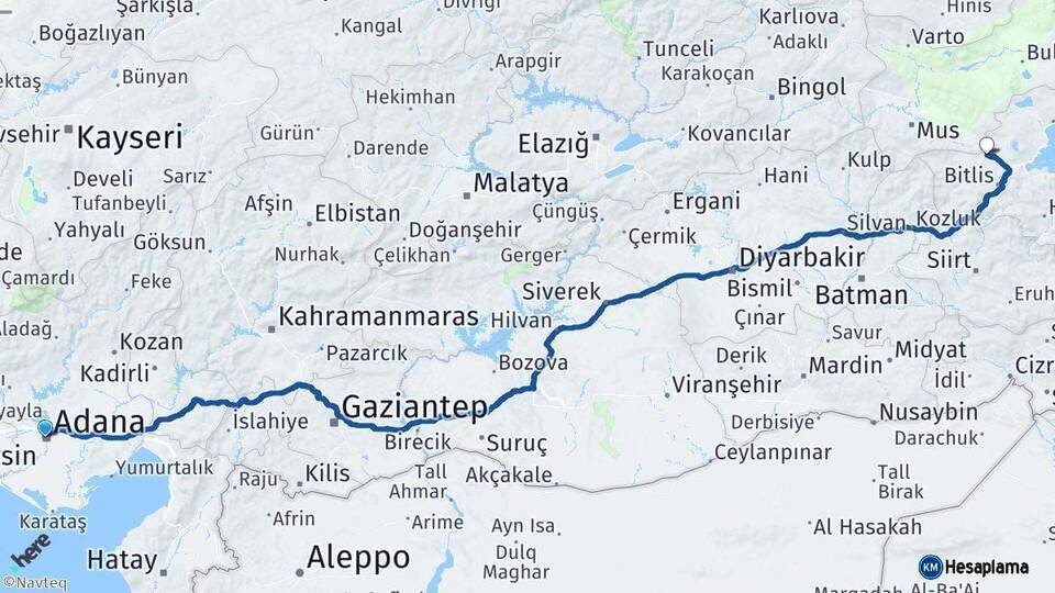 Adana Güroymak Arası Kaç Km - Yol Tarifi