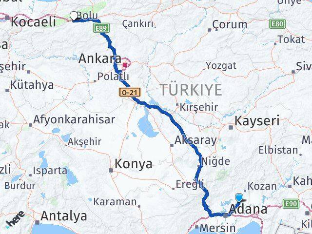 İmamoğlu Bolu Arası Kaç Km - Yol Tarifi