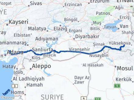 İmamoğlu Hakkari Arası Kaç Km - Yol Tarifi