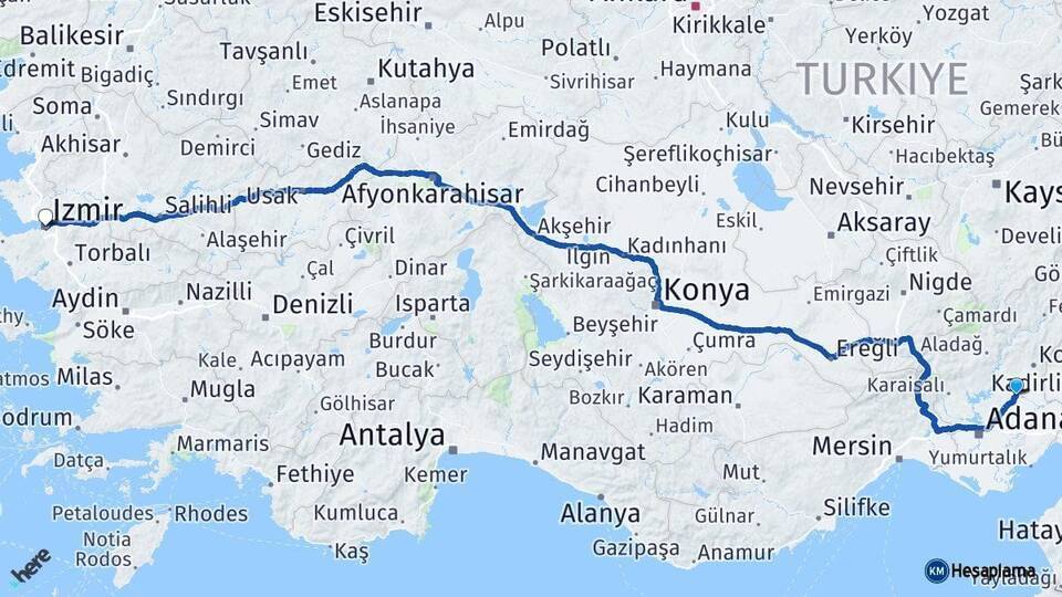 İmamoğlu İzmir Arası Kaç Km - Yol Tarifi