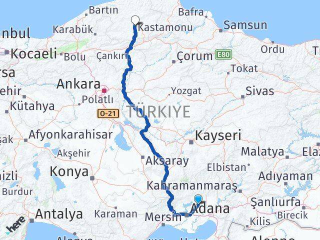 İmamoğlu Kastamonu Arası Kaç Km - Yol Tarifi