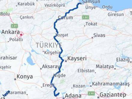 Karaisalı Samsun Arası Kaç Km - Yol Tarifi