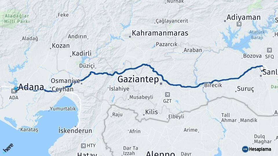 Adana Karaköprü Arası Kaç Km - Yol Tarifi