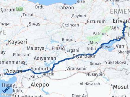 Adana Karakoyunlu Iğdır Arası Kaç Km - Yol Haritası