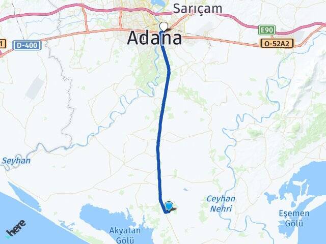 Çukurkamış Yüreğir Otogarı Arası Kaç Km - Yol Tarifi