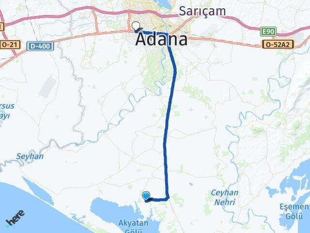 İsahacılı Adana Otogarı Arası Kaç Km - Yol Tarifi
