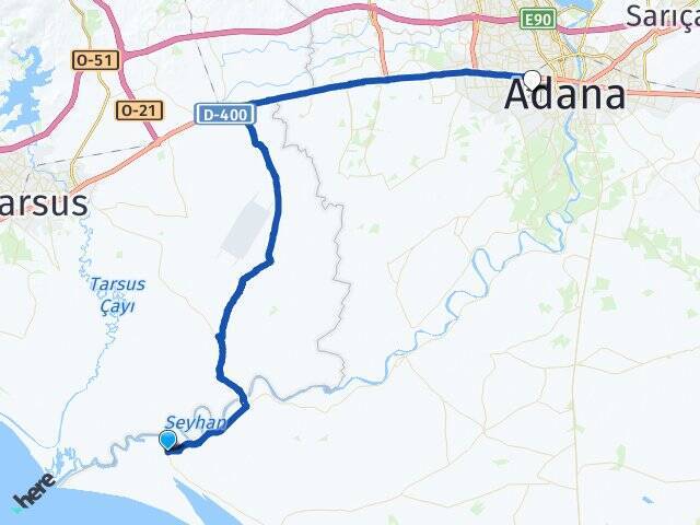 Tabaklar Adana Havalimanı Arası Kaç Km - Yol Tarifi