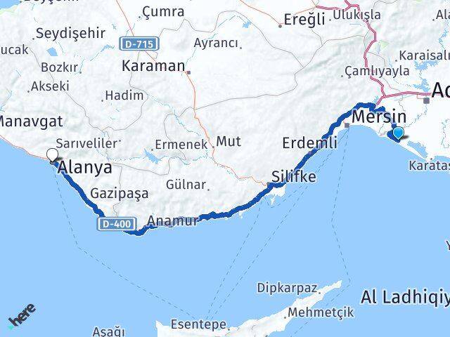 Tuzla Alanya Arası Kaç Km - Yol Tarifi
