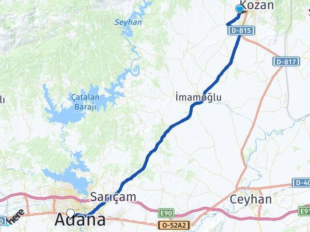 Güneri Adana Havalimanı Arası Kaç Km - Yol Tarifi