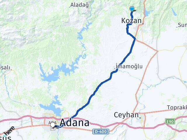 Köseli Adana Havalimanı Arası Kaç Km - Yol Tarifi