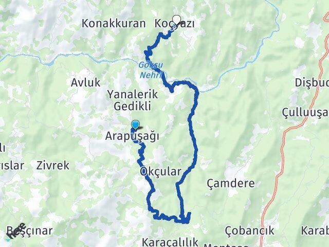 Yanalerik Koçyazı Arası Kaç Km - Yol Tarifi