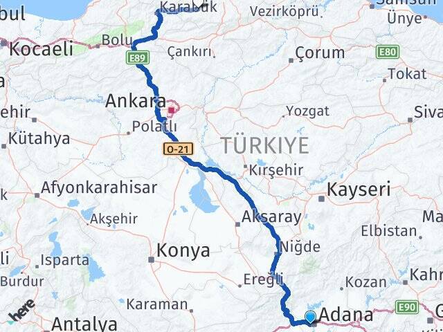 Adana Otogarı Araç Arası Kaç Km - Yol Tarifi