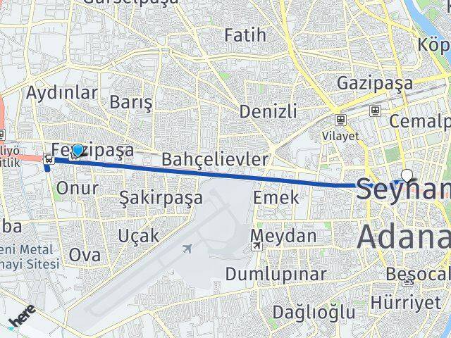 Adana Otogarı Seyhan Arası Kaç Km - Yol Tarifi