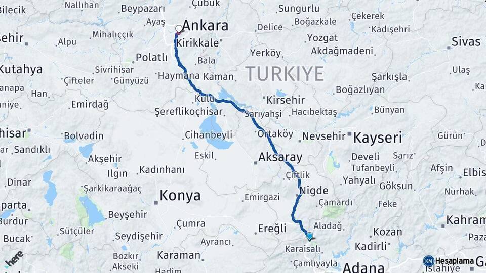 Pozantı Ankara Arası Kaç Km - Yol Tarifi