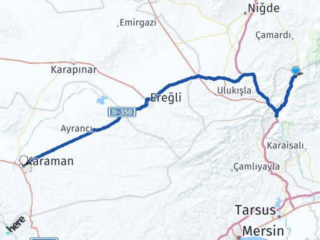 Dağdibi Karaman Arası Kaç Km - Yol Tarifi