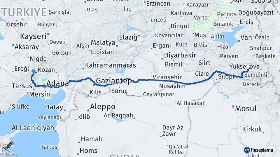 Pozantı Hakkari Arası Kaç Km - Yol Tarifi