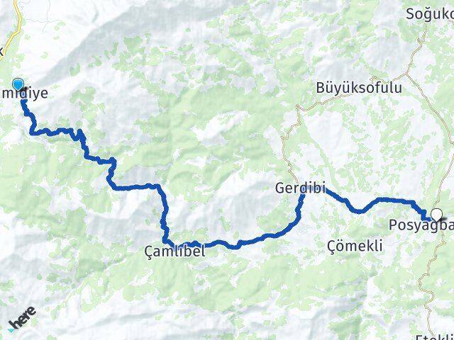 Hamidiye Posyağbasan Arası Kaç Km - Yol Tarifi