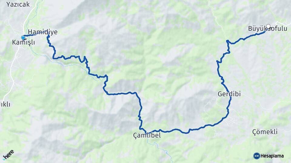 Kamışlı Büyüksofulu Arası Kaç Km - Yol Tarifi