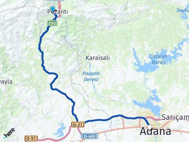 Yenikonacık Adana Havalimanı Arası Kaç Km - Yol Tarifi