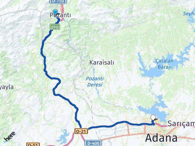 Yenikonacık Çukurova Arası Kaç Km - Yol Tarifi