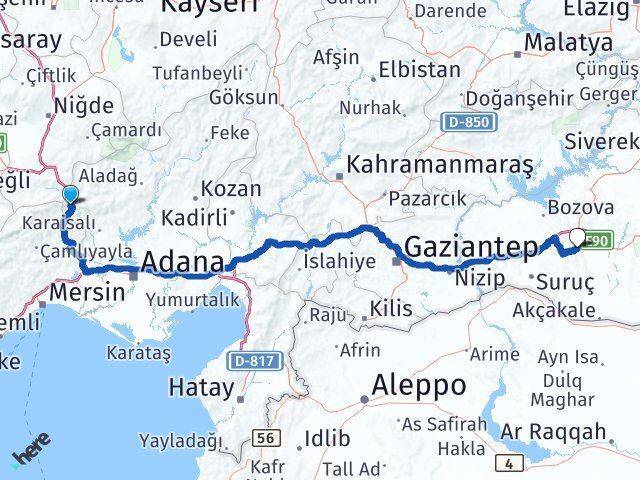 Yenikonacık Şanlıurfa Arası Kaç Km - Yol Tarifi