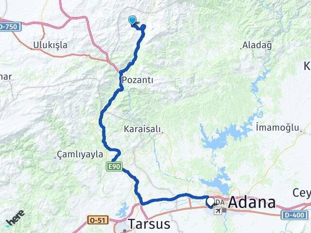 Yukarıbelemedik Adana Otogarı Arası Kaç Km - Yol Tarifi