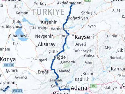 Adana Saraykent Yozgat Arası Kaç Km - Yol Haritası