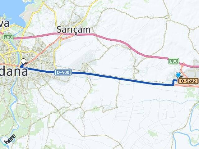 Acıdere Yüreğir Otogarı Arası Kaç Km - Yol Tarifi