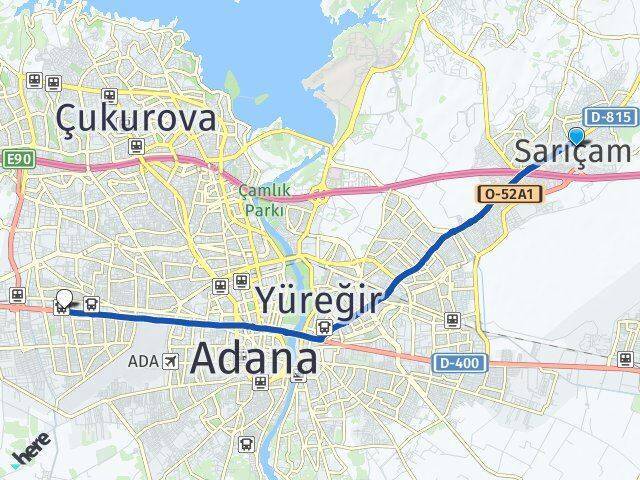 Sarıçam Adana Otogarı Arası Kaç Km - Yol Tarifi