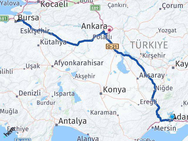 Sarıçam Bursa Arası Kaç Km - Yol Tarifi