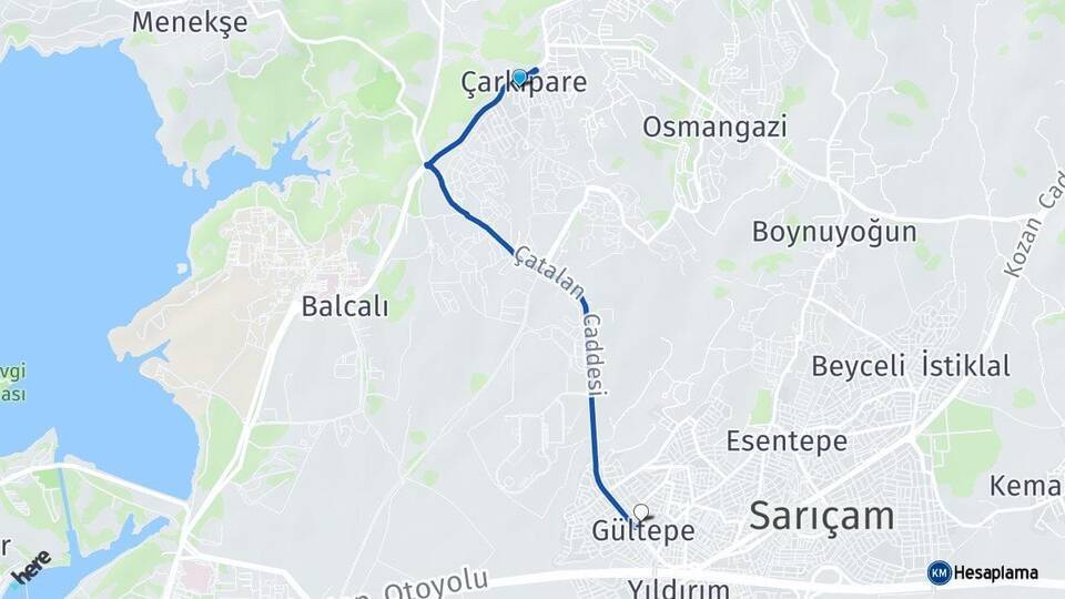 Çarkıpare Gültepe Arası Kaç Km - Yol Tarifi