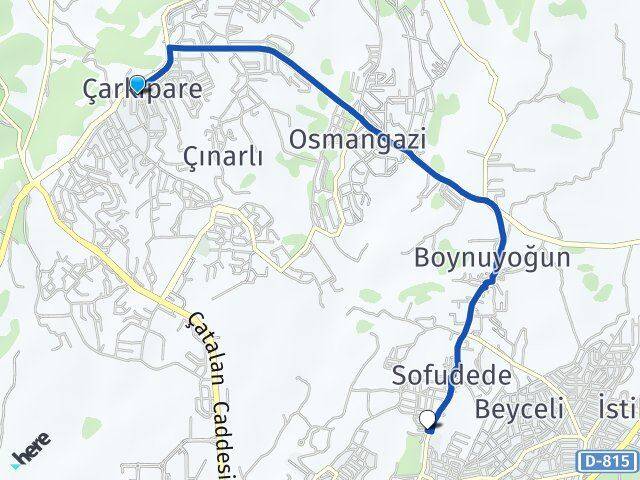Çarkıpare Osmangazi Arası Kaç Km - Yol Tarifi