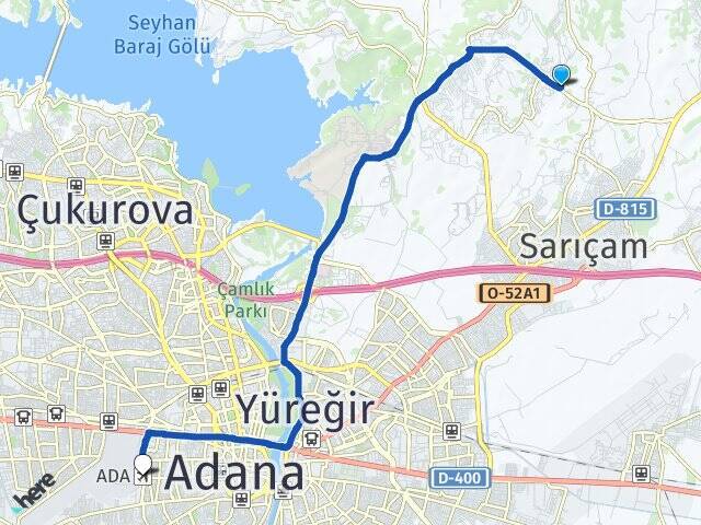 Ertuğrulgazi Adana Havalimanı Arası Kaç Km - Yol Tarifi